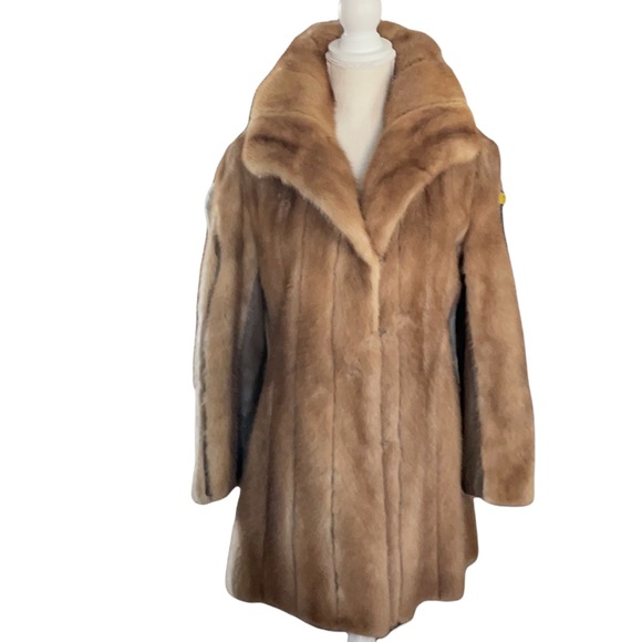 Koslow’s Jackets & Blazers - Vintage Genuine Autumn Haze Leather & Mink Old Money Luxury Jacket Coat Size S/M